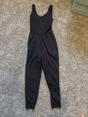 Black Women's Jumpsuit - Sleek Sleeveless Design